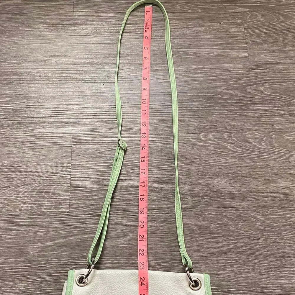 Mint and white koltov shoulder bag
